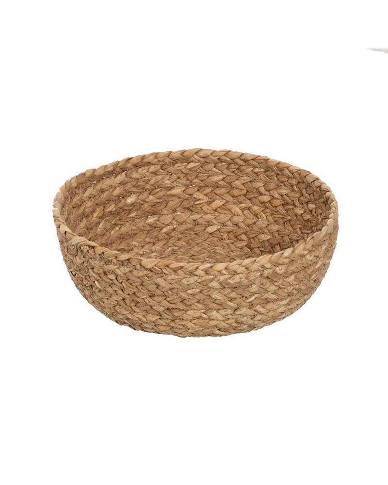 S/3 CESTA FIBRA NATURAL DECORACIÓN 34 X 34 X 11 CM