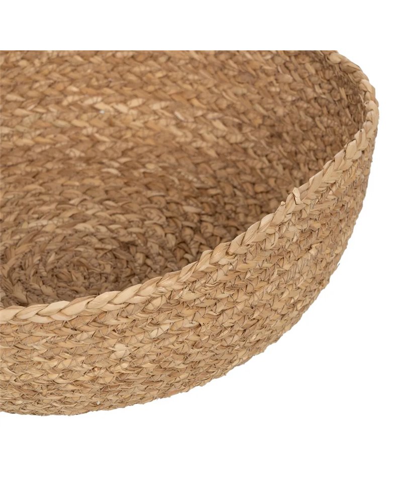 S/3 CESTA FIBRA NATURAL DECORACIÓN 34 X 34 X 11 CM