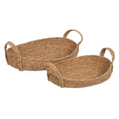 S/2 CESTA FIBRA NATURAL DECORACIÓN 48 X 32 X 18 CM