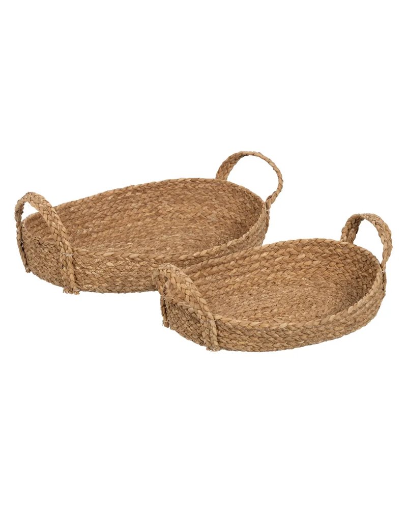 S/2 CESTA FIBRA NATURAL DECORACIÓN 48 X 32 X 18 CM