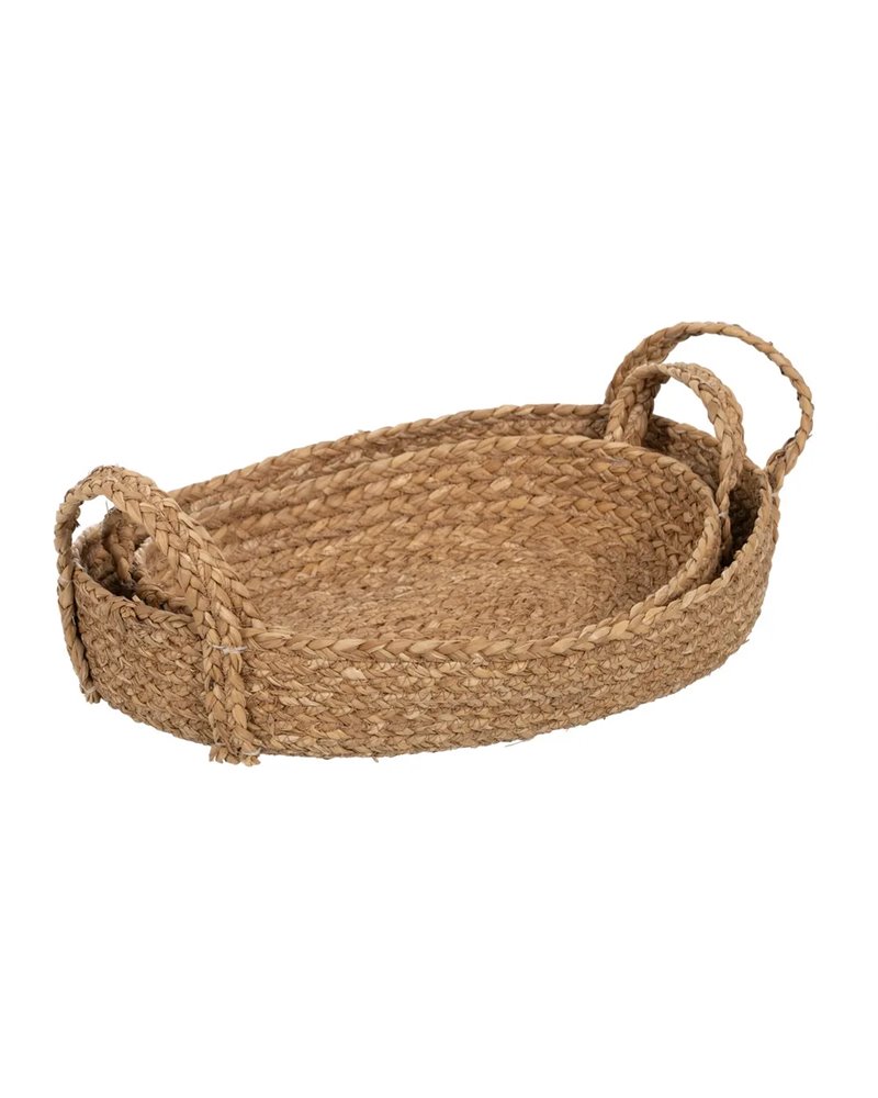 S/2 CESTA FIBRA NATURAL DECORACIÓN 48 X 32 X 18 CM