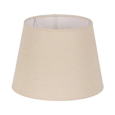 PANTALLA BEIGE TEJIDO ILUMINACIÓN 30 X 30 X 22 CM