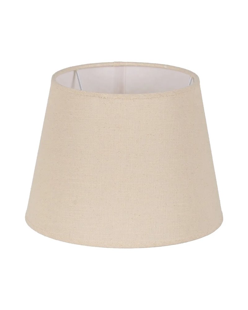 PANTALLA BEIGE TEJIDO ILUMINACIÓN 30 X 30 X 22 CM