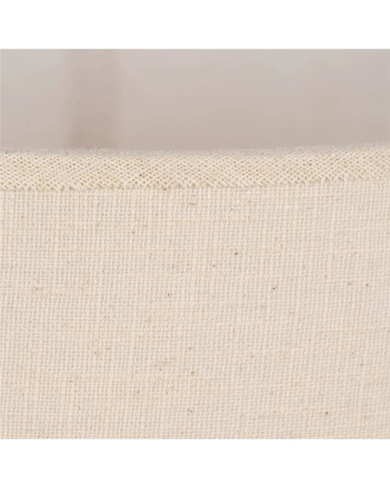 PANTALLA BEIGE TEJIDO ILUMINACIÓN 30 X 30 X 22 CM