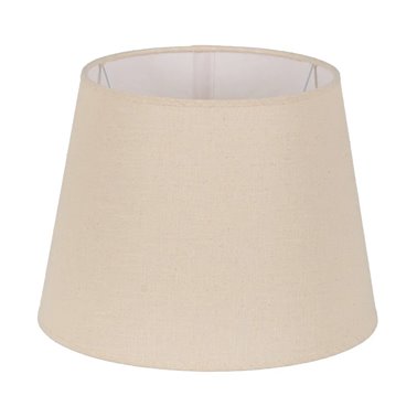 PANTALLA BEIGE TEJIDO ILUMINACIÓN 35 X 35 X 26 CM