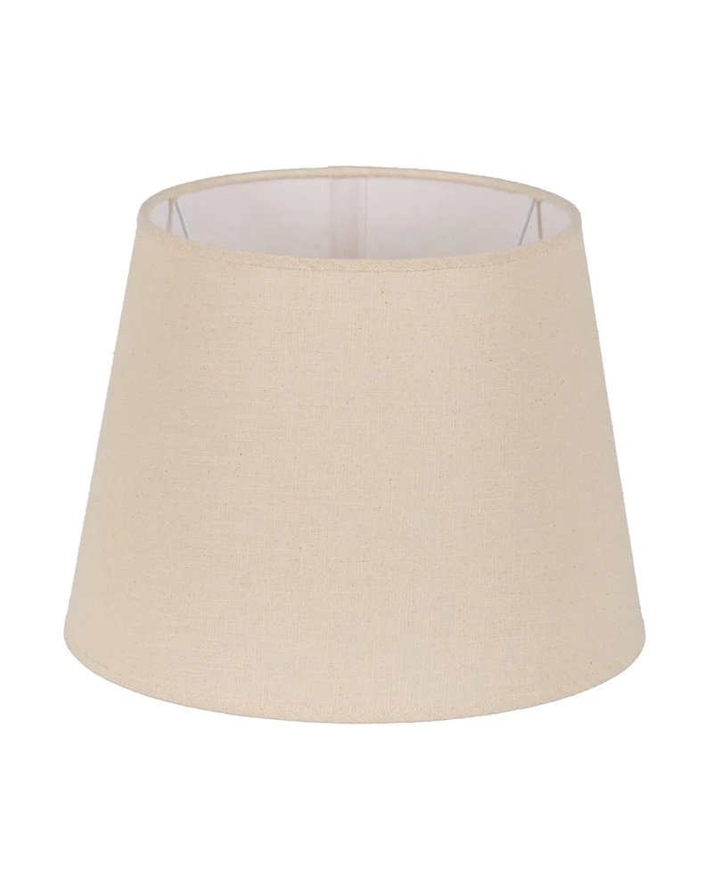 PANTALLA BEIGE TEJIDO ILUMINACIÓN 35 X 35 X 26 CM