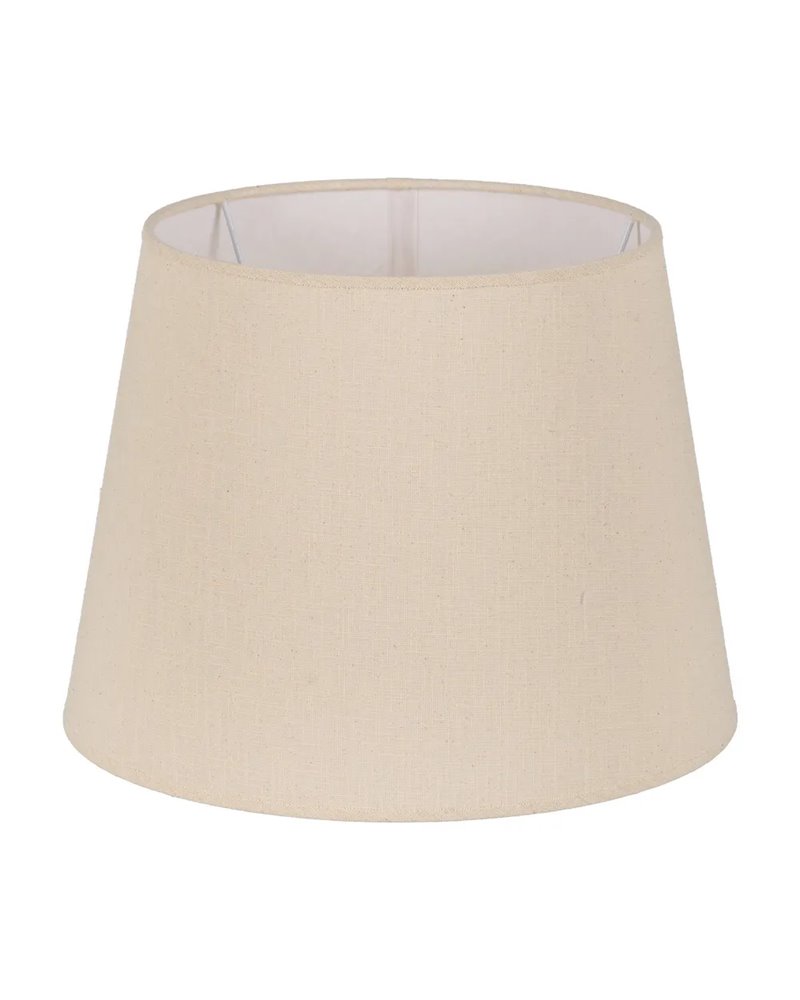 PANTALLA BEIGE TEJIDO ILUMINACIÓN 40 X 40 X 30 CM