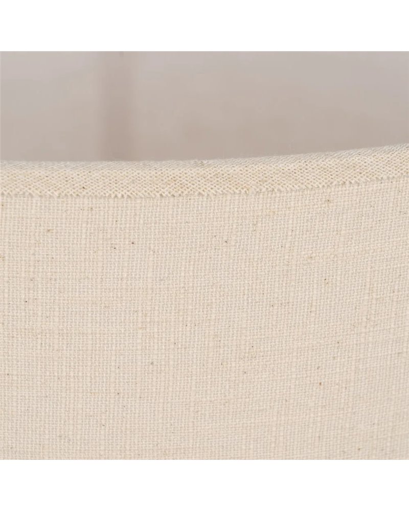 PANTALLA BEIGE TEJIDO ILUMINACIÓN 30 X 30 X 22 CM