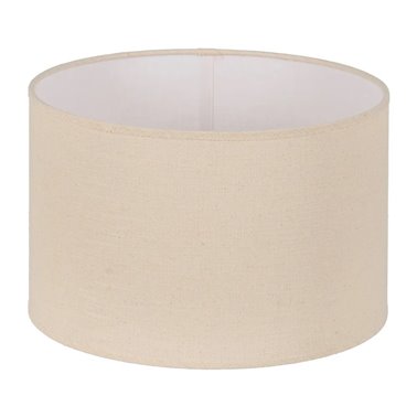 PANTALLA BEIGE TEJIDO ILUMINACIÓN 35 X 35 X 22 CM