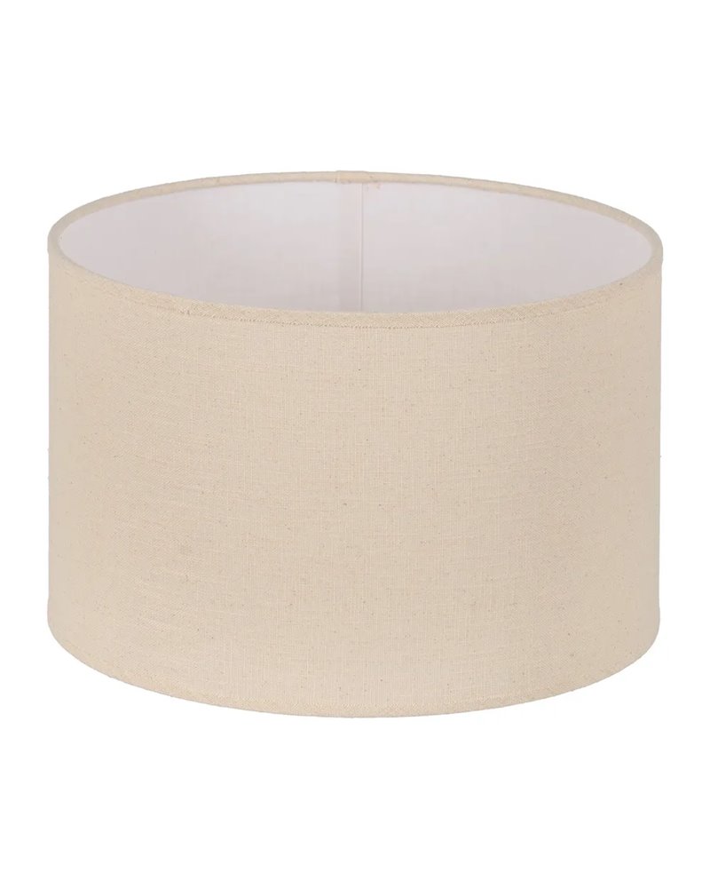 PANTALLA BEIGE TEJIDO ILUMINACIÓN 35 X 35 X 22 CM