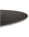 MESA COMEDOR NEGRO-MARRÓN METAL-CERÁMICA 120 X 120 X 75 CM