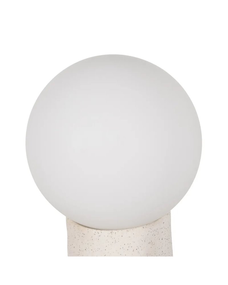 LÁMPARA MESA CREMA CERÁMICA ILUMINACIÓN 22,50 X 16,50 X 45 C