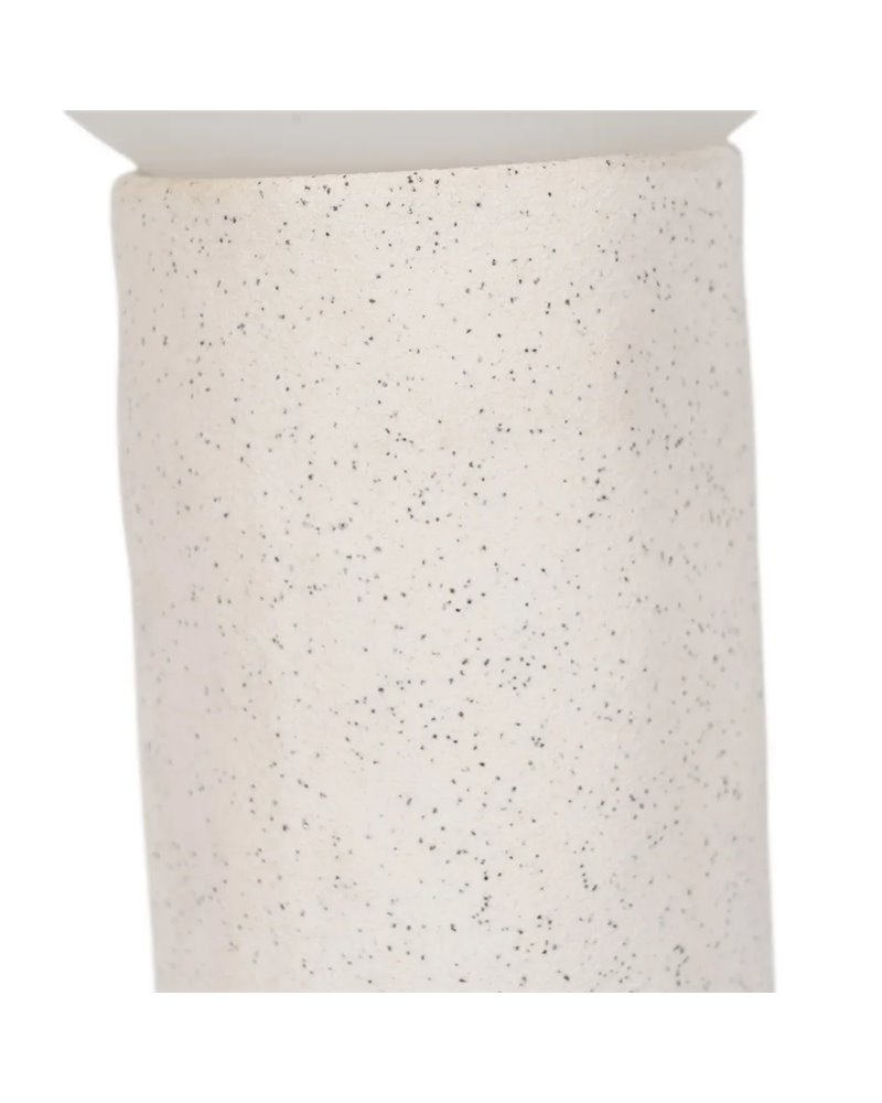 LÁMPARA MESA CREMA CERÁMICA ILUMINACIÓN 22,50 X 16,50 X 45 C