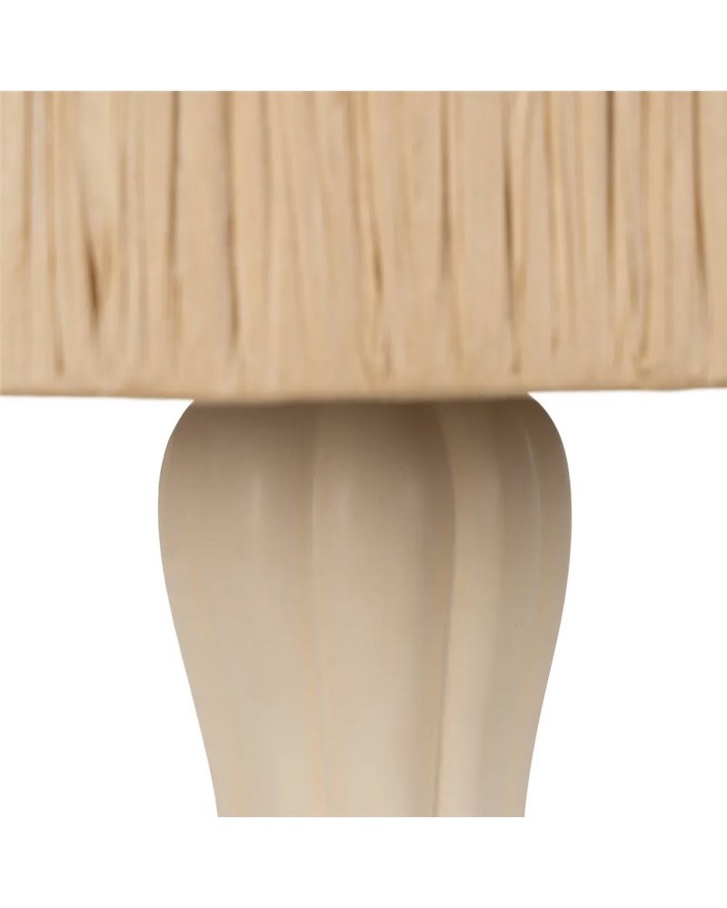 LÁMPARA MESA CREMA CERÁMICA ILUMINACIÓN 32,50 X 32,50 X 53 C