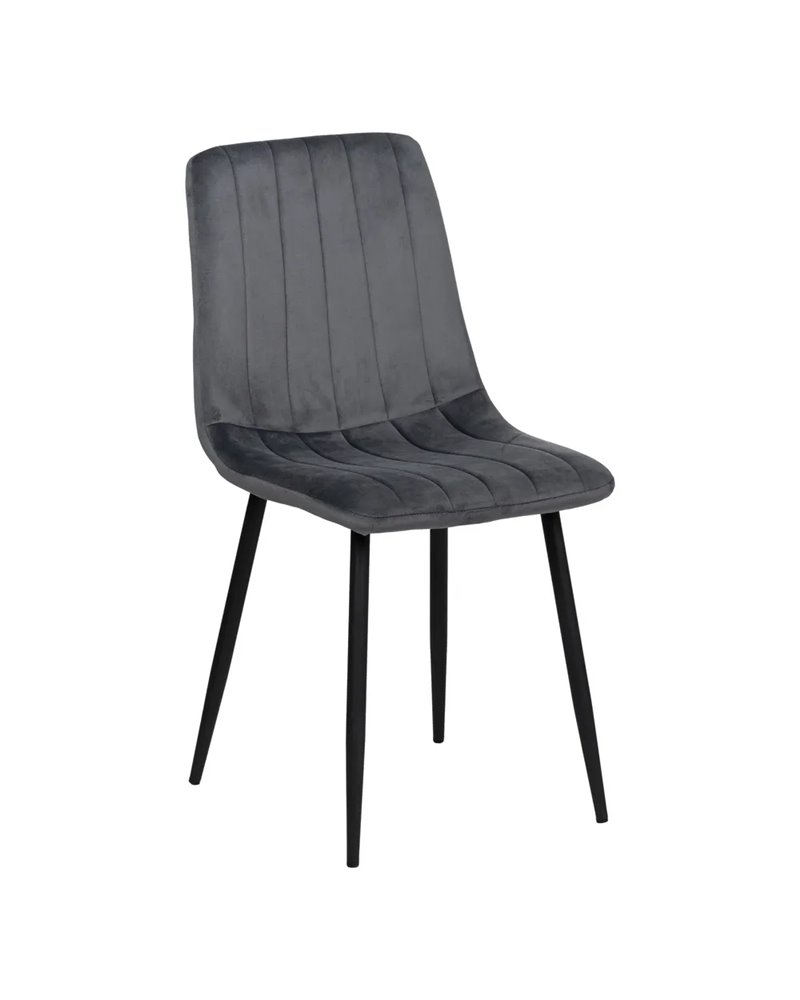 SILLA GRIS TERCIOPELO CONTRACT 45 X 51 X 88,50 CM