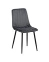 SILLA GRIS TERCIOPELO CONTRACT 45 X 51 X 88,50 CM