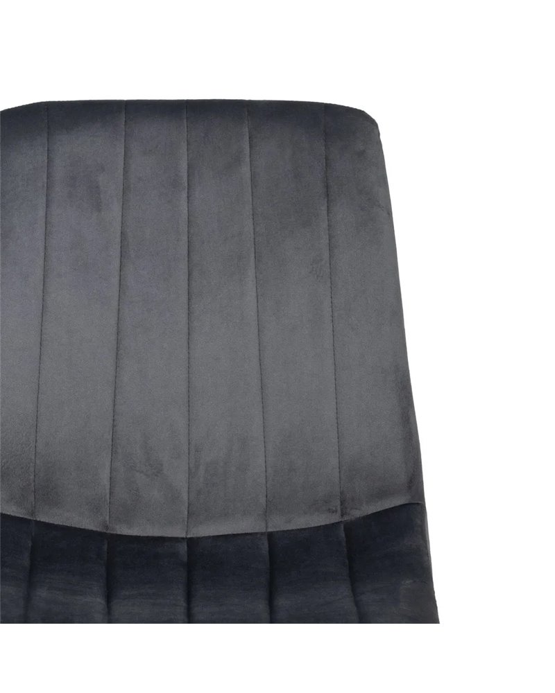 SILLA GRIS TERCIOPELO CONTRACT 45 X 51 X 88,50 CM
