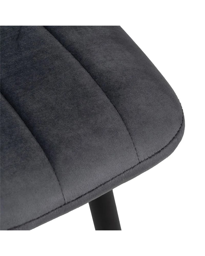 SILLA GRIS TERCIOPELO CONTRACT 45 X 51 X 88,50 CM