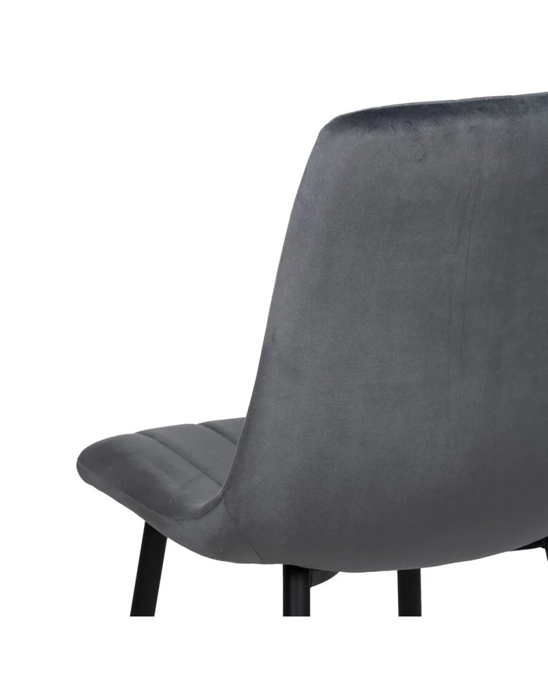 SILLA GRIS TERCIOPELO CONTRACT 45 X 51 X 88,50 CM