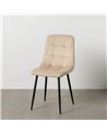 SILLA BEIGE TERCIOPELO CONTRACT 45 X 51 X 88,50 CM