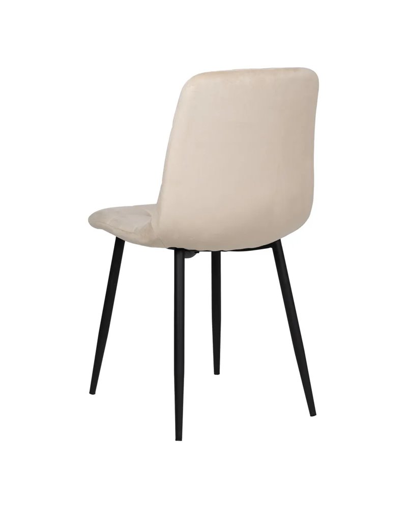 SILLA BEIGE TERCIOPELO CONTRACT 45 X 51 X 88,50 CM