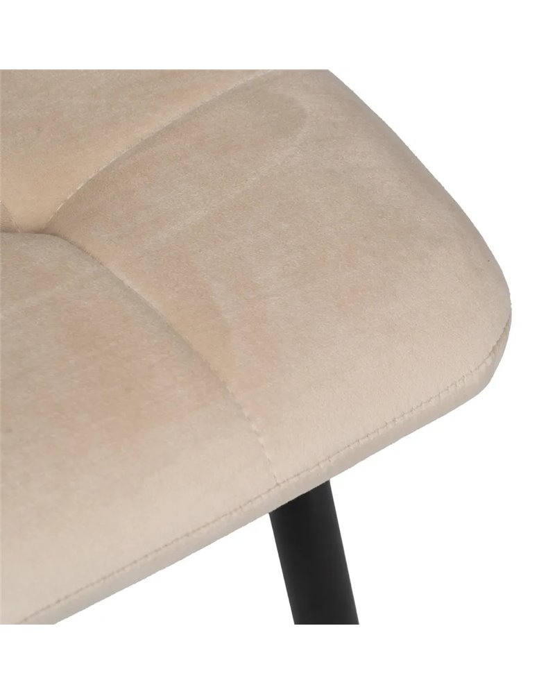 SILLA BEIGE TERCIOPELO CONTRACT 45 X 51 X 88,50 CM