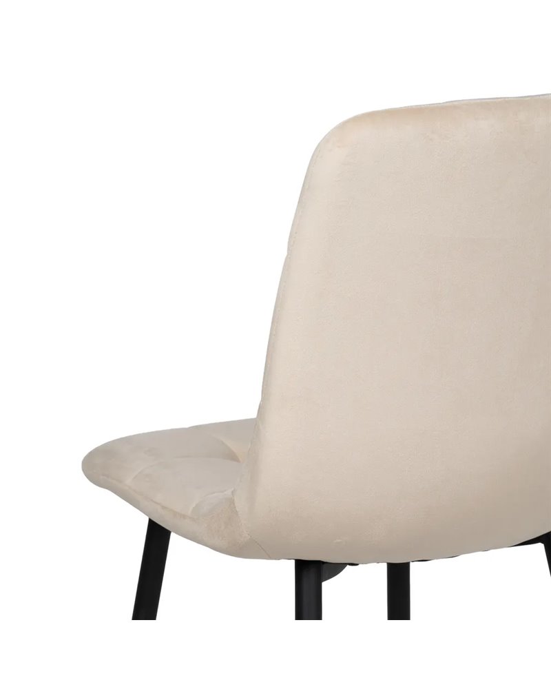 SILLA BEIGE TERCIOPELO CONTRACT 45 X 51 X 88,50 CM