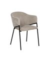SILLA BEIGE TEJIDO-METAL 54 X 60 X 78 CM