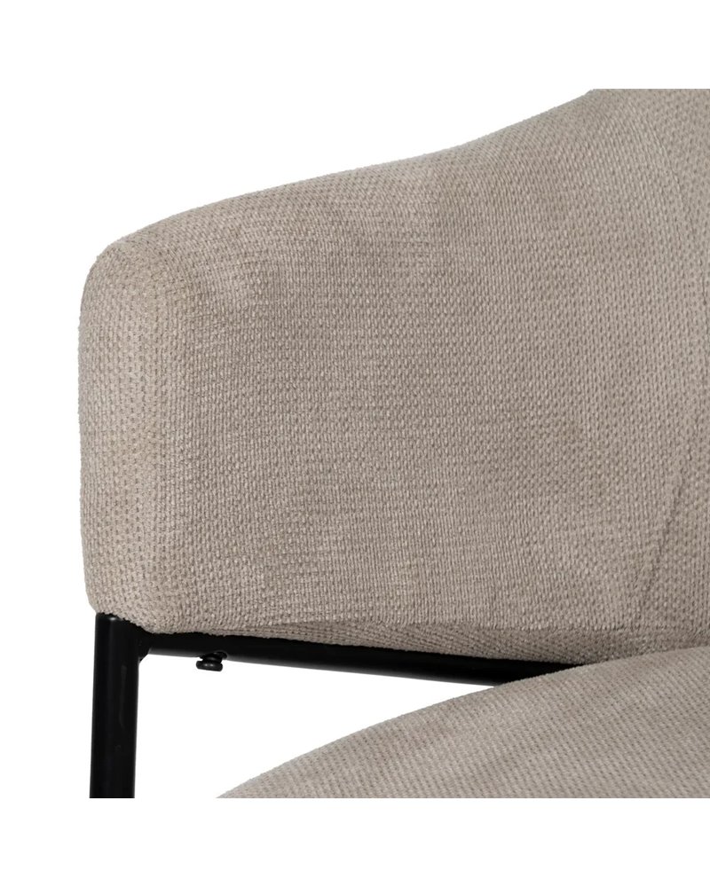 SILLA BEIGE TEJIDO-METAL 54 X 60 X 78 CM