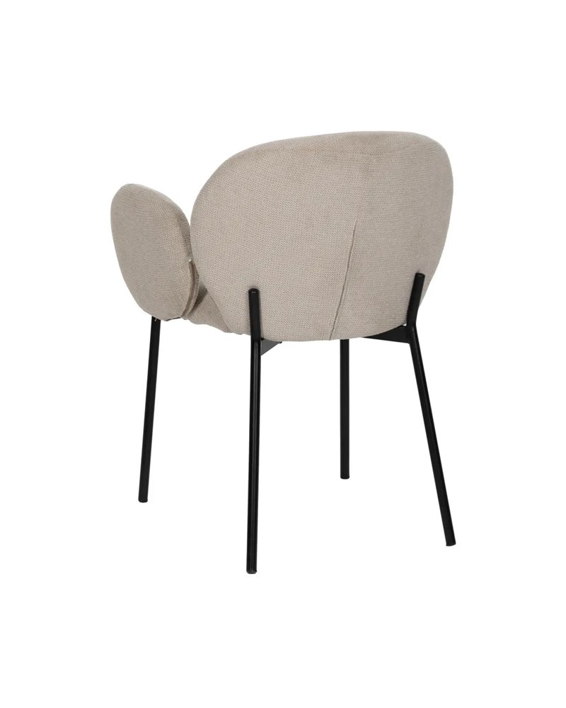 SILLA BEIGE TEJIDO-METAL 66 X 60 X 79 CM