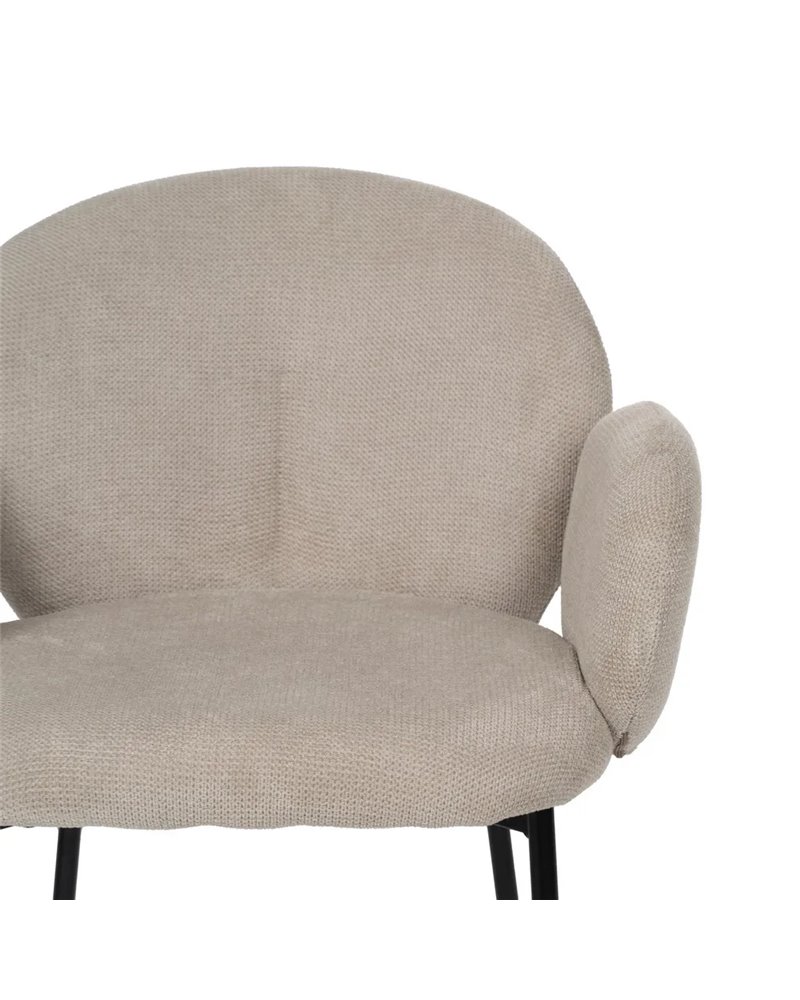 SILLA BEIGE TEJIDO-METAL 66 X 60 X 79 CM
