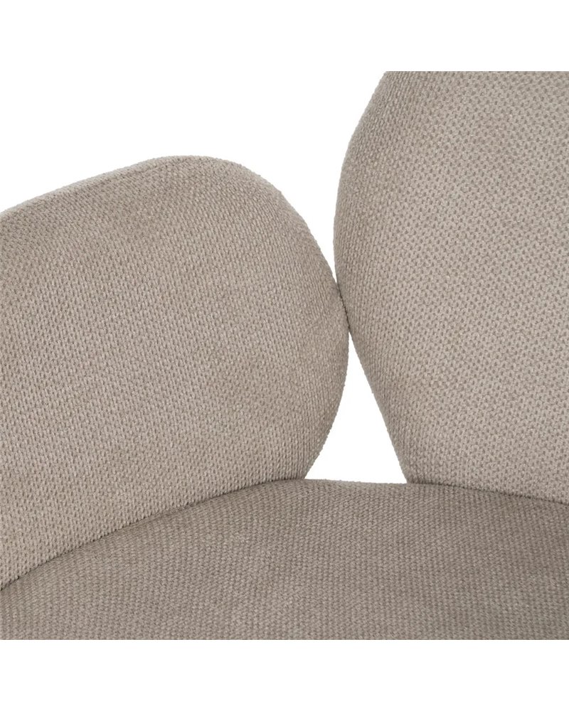 SILLA BEIGE TEJIDO-METAL 66 X 60 X 79 CM