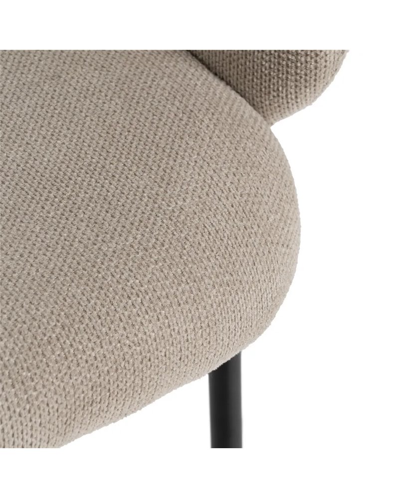 SILLA BEIGE TEJIDO-METAL 66 X 60 X 79 CM