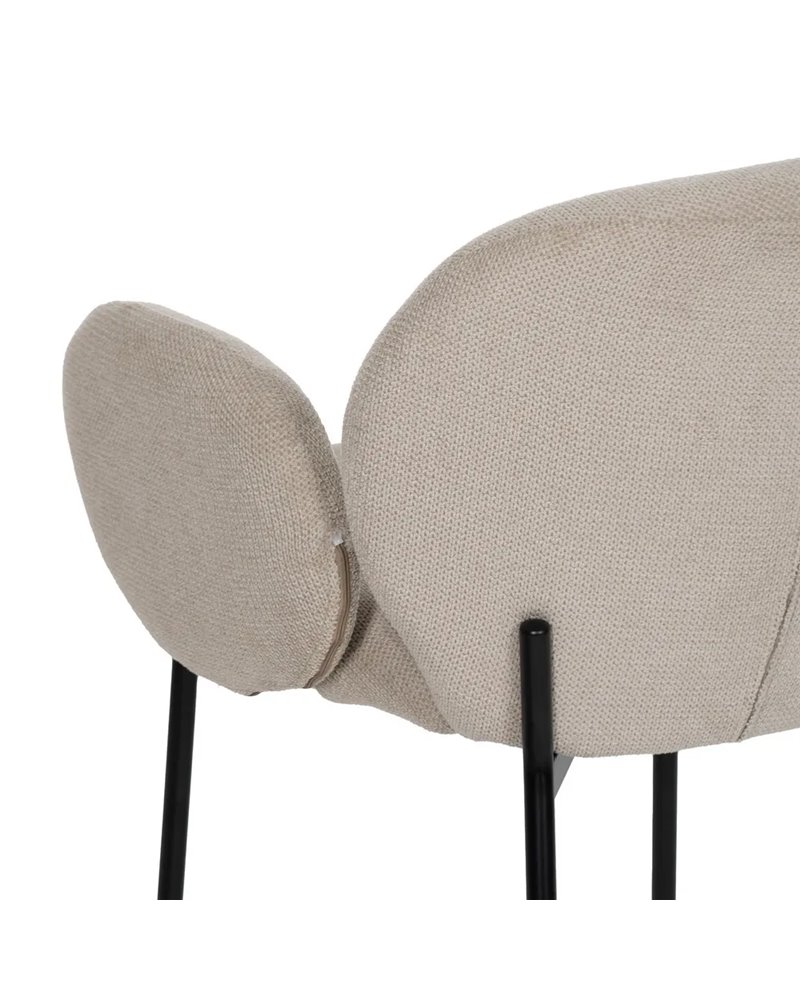 SILLA BEIGE TEJIDO-METAL 66 X 60 X 79 CM