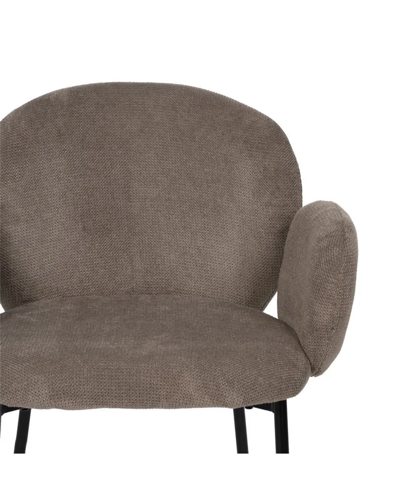 SILLA TAUPE TEJIDO-METAL 66 X 60 X 79 CM