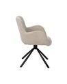 SILLA BEIGE GIRATORIO TEJIDO-METAL 62 X 65 X 82 CM