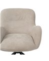 SILLA BEIGE GIRATORIO TEJIDO-METAL 62 X 65 X 82 CM