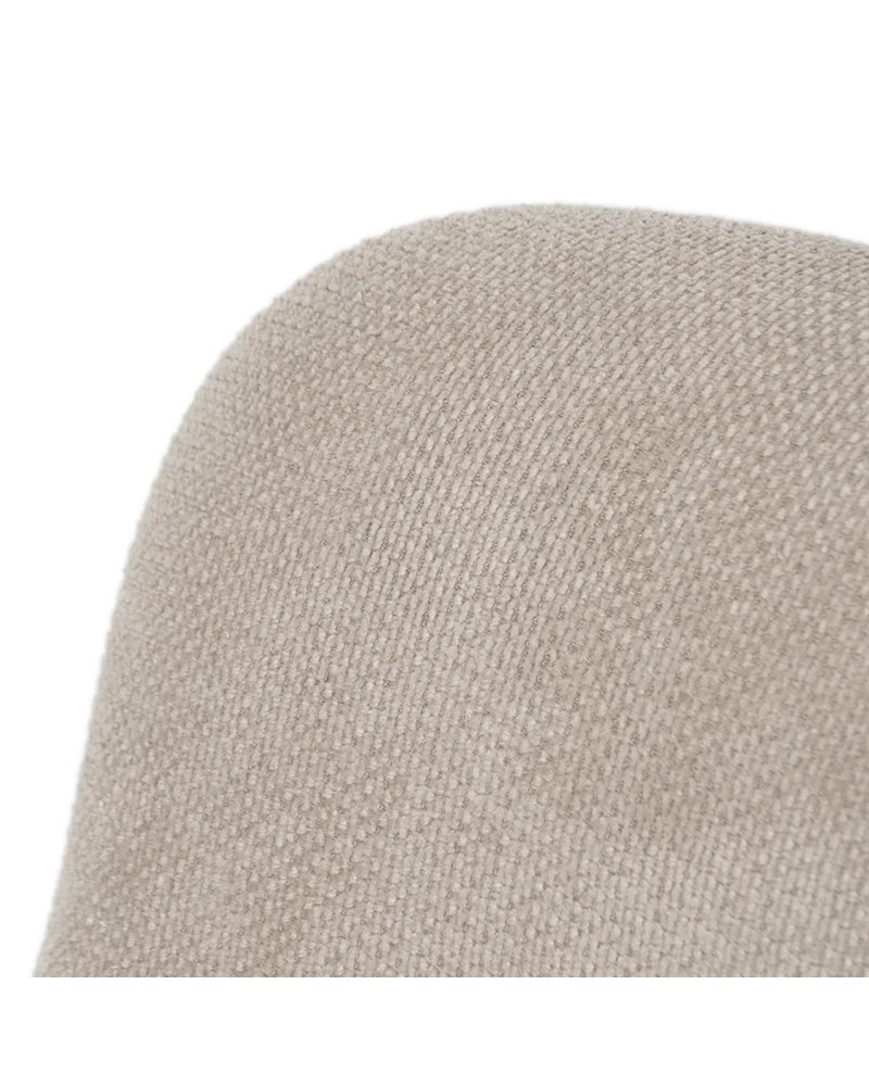 SILLA BEIGE GIRATORIO TEJIDO-METAL 62 X 65 X 82 CM