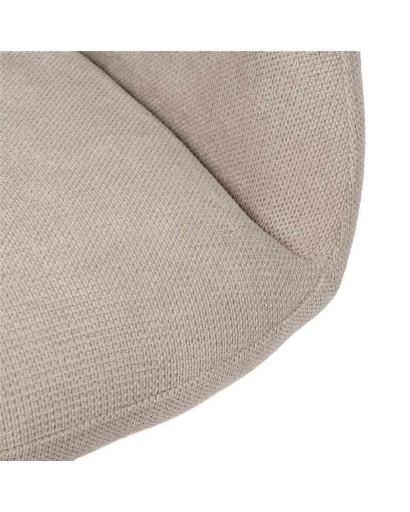 SILLA BEIGE GIRATORIO TEJIDO-METAL 62 X 65 X 82 CM