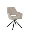 SILLA BEIGE GIRATORIA TEJIDO-METAL 59,50 X 62 X 83,50 CM