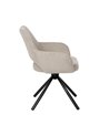 SILLA BEIGE GIRATORIA TEJIDO-METAL 59,50 X 62 X 83,50 CM