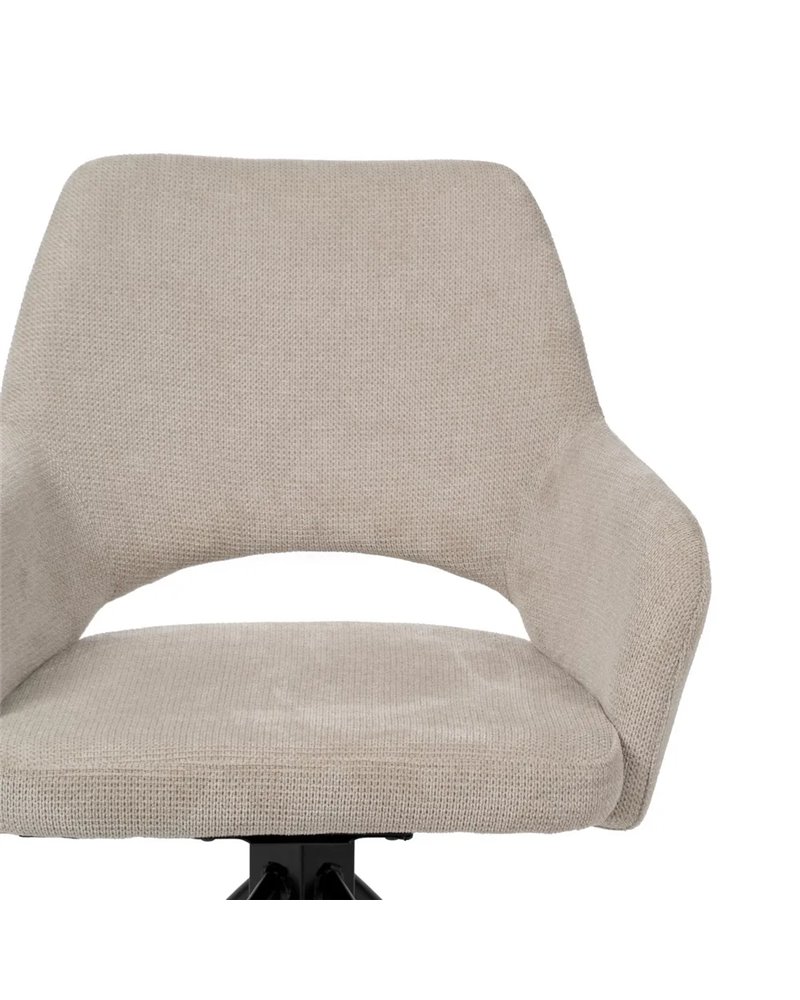 SILLA BEIGE GIRATORIA TEJIDO-METAL 59,50 X 62 X 83,50 CM