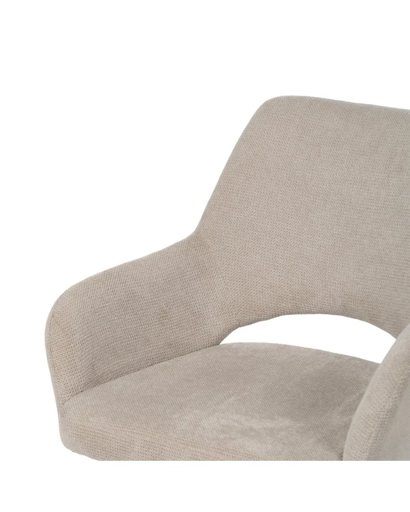SILLA BEIGE GIRATORIA TEJIDO-METAL 59,50 X 62 X 83,50 CM