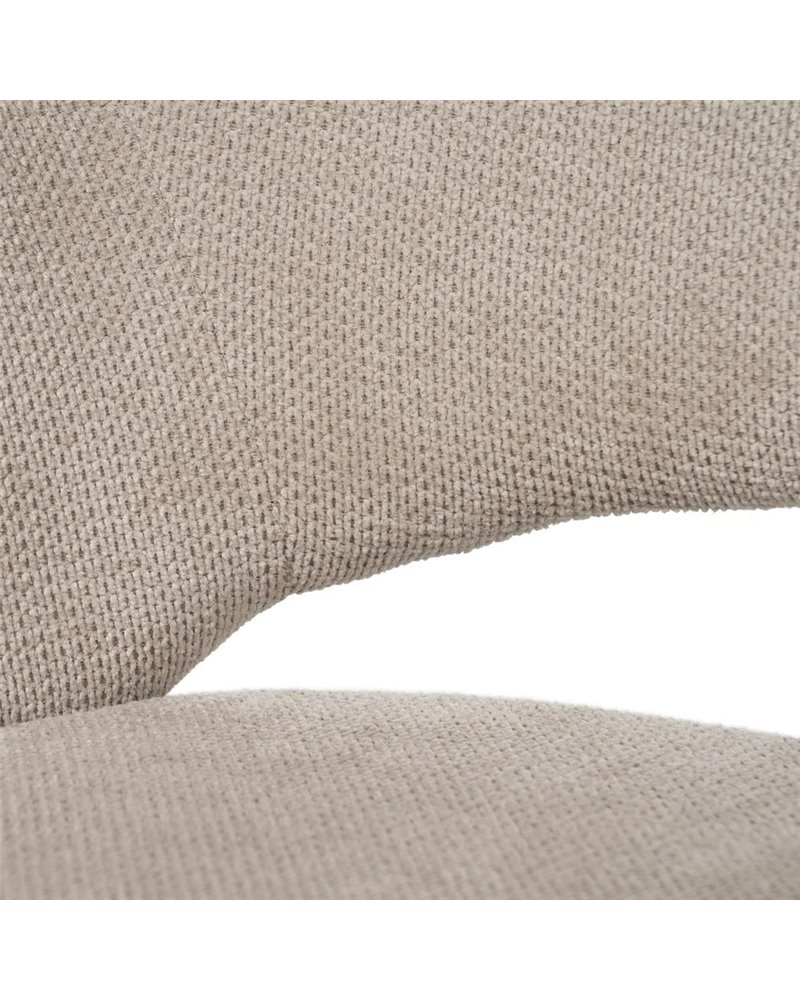 SILLA BEIGE GIRATORIA TEJIDO-METAL 59,50 X 62 X 83,50 CM