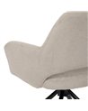 SILLA BEIGE GIRATORIA TEJIDO-METAL 59,50 X 62 X 83,50 CM
