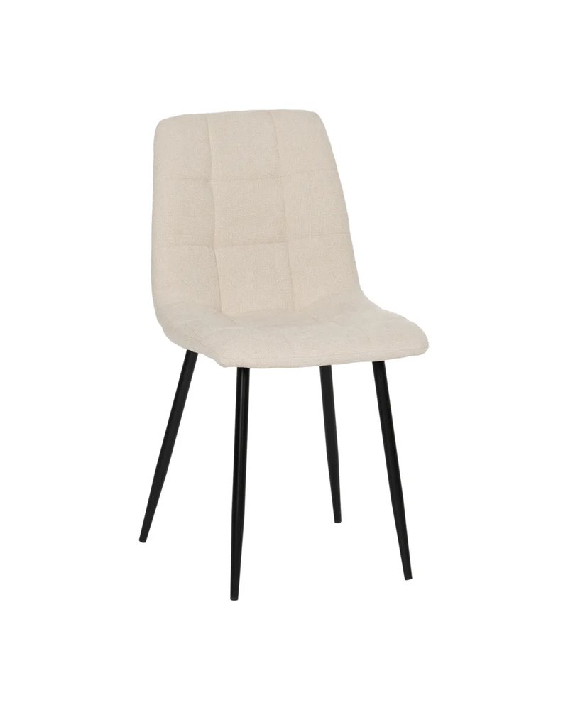 SILLA BLANCO TEJIDO-METAL CONTRACT 44 X 42 X 89 CM