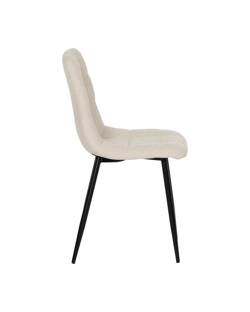 SILLA BLANCO TEJIDO-METAL CONTRACT 44 X 42 X 89 CM