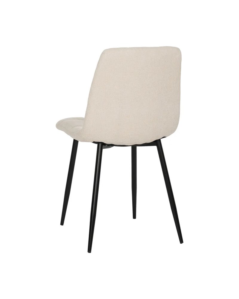 SILLA BLANCO TEJIDO-METAL CONTRACT 44 X 42 X 89 CM