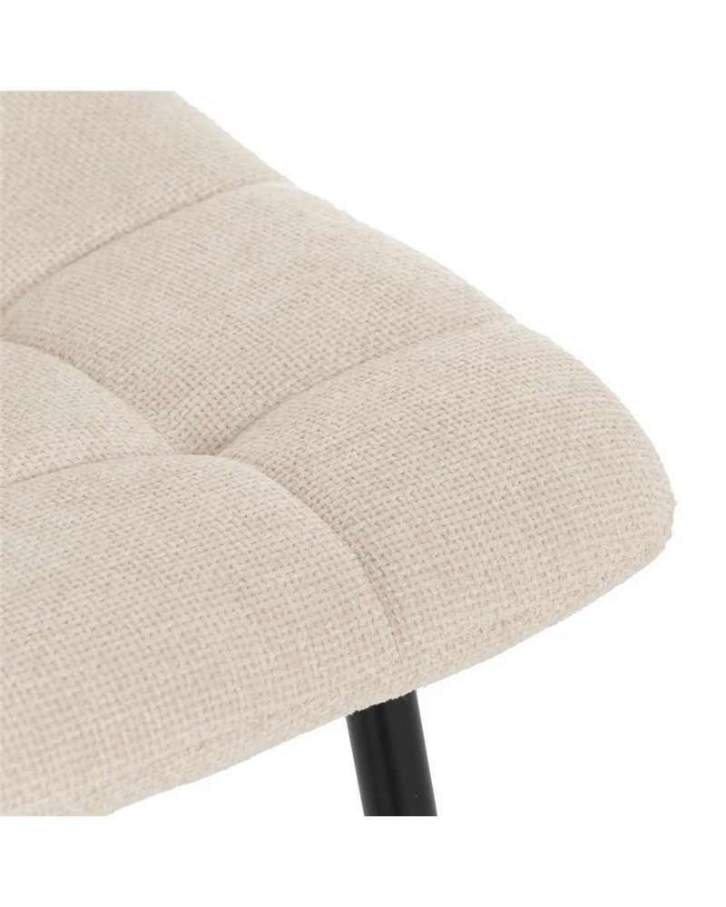SILLA BLANCO TEJIDO-METAL CONTRACT 44 X 42 X 89 CM