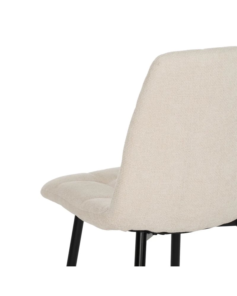SILLA BLANCO TEJIDO-METAL CONTRACT 44 X 42 X 89 CM
